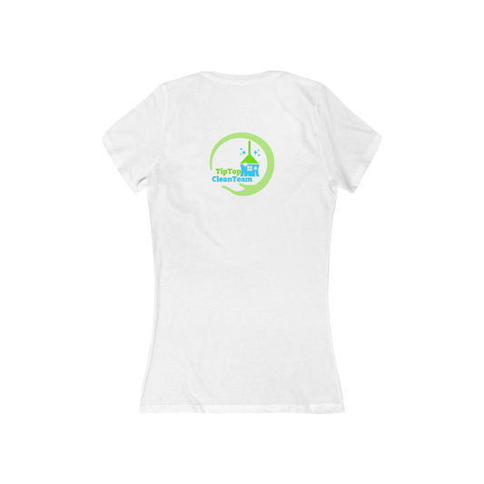 Eco-Friendly Women's Deep V-Neck Tee, Graphic Tee for Nature Lovers, Sustainable Fashion, Casual Everyday Wear, Spring/Summer Outfit