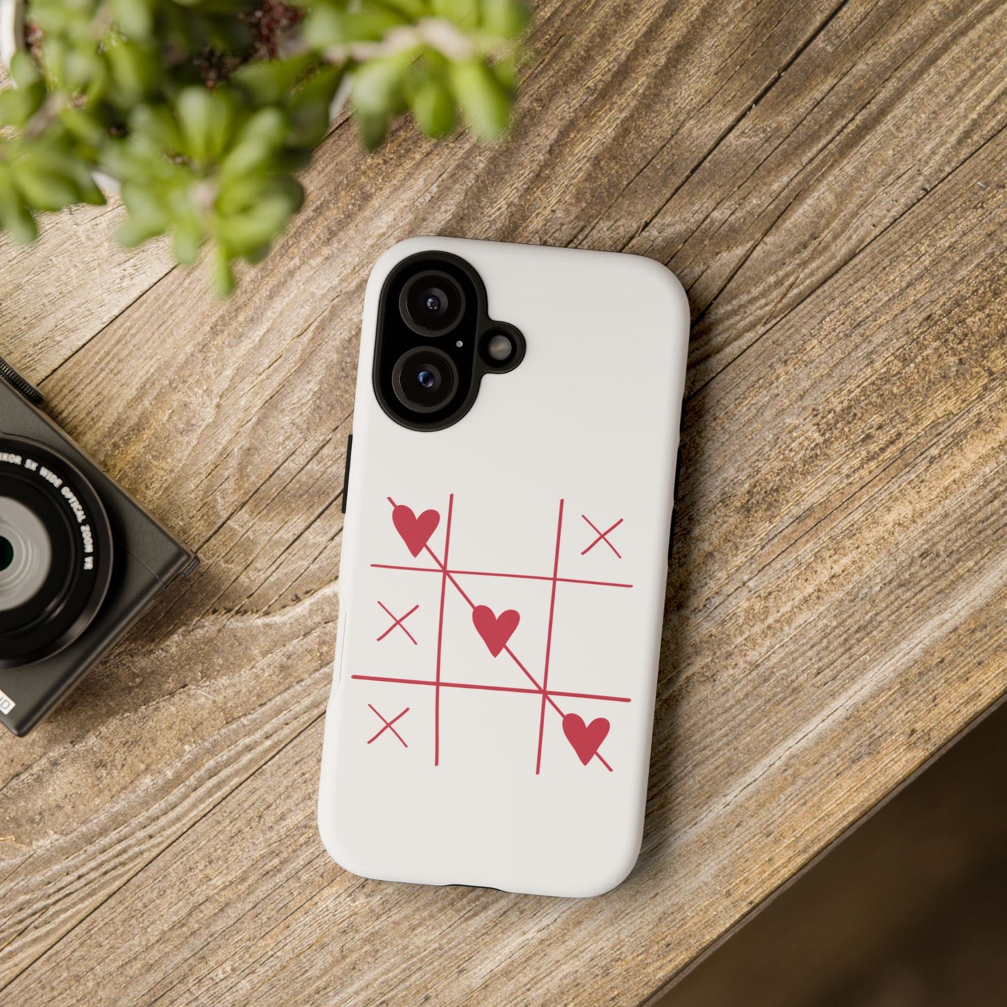 Romantic Phone Case with Tic-Tac-Toe Heart Design, Valentine’s Gift, Wedding, Cute Phone Accessory, Love-themed Tech Cover, Thoughtful [...]